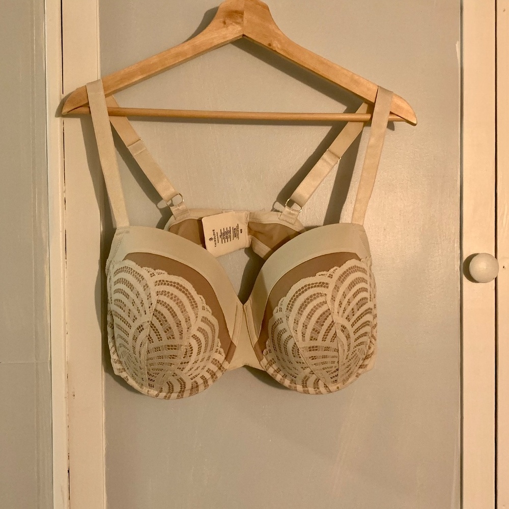 Thirdlove Deco Lace Demi Bra - Ivory - 40E (DD)